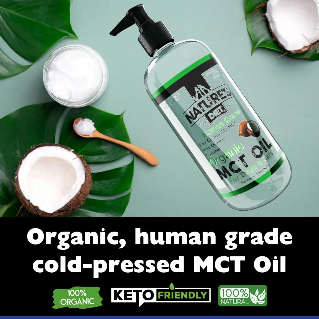 Huile MCT Nature's Diet en vue de profil