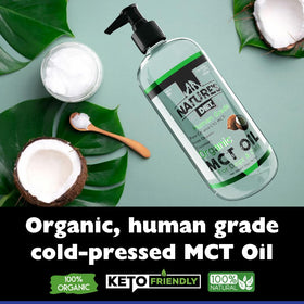 Huile MCT Nature's Diet en vue de profil