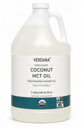 Huile MCT Verdana 1 Gallon vue avant avec étiquette