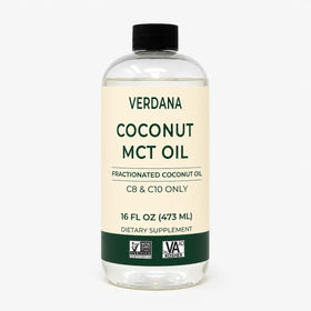Huile MCT Verdana 100% coco 16 oz vue avant