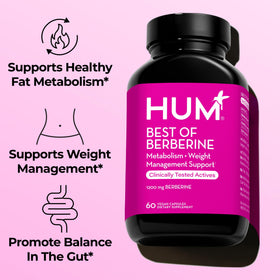 HUM Complément Alimentaire Berbérine 1200mg 60 Capsules avec étiquette