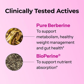 HUM Complément Alimentaire Berbérine 1200mg 60 Capsules ouvertes pour montrer les capsules