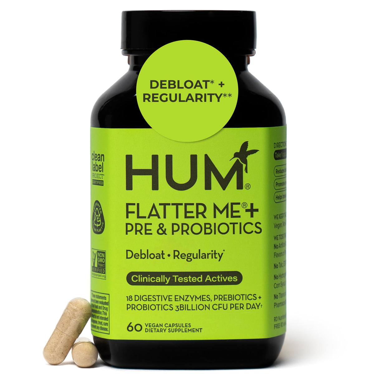 HUM Flatter Me Plus 60 capsules vue de face
