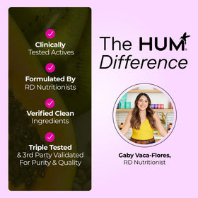 HUM Gummies Calm Ashwagandha en gros plan sur une main