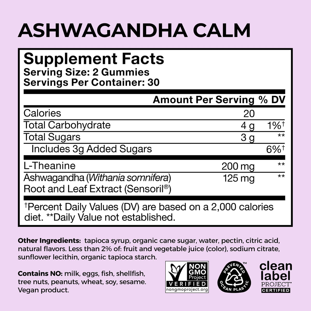 HUM Gummies Calm Ashwagandha pot ouvert avec gummies visibles