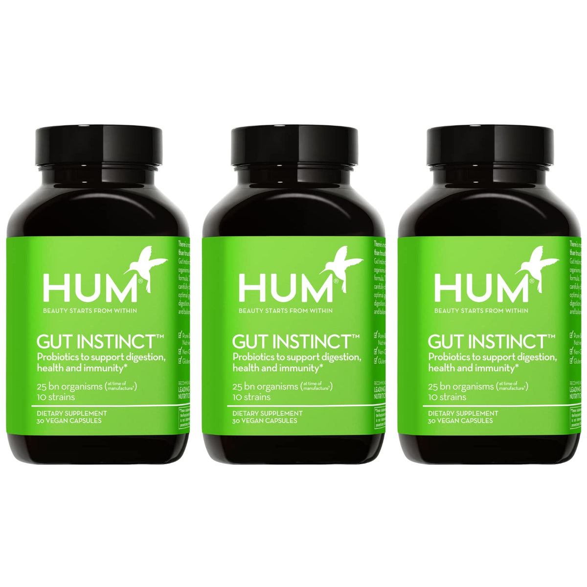 HUM Gut Instinct Probiotique Quotidien 3 Pack vue avant