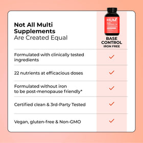 HUM Multivitamines Femmes Base Control comprimés dans un bol