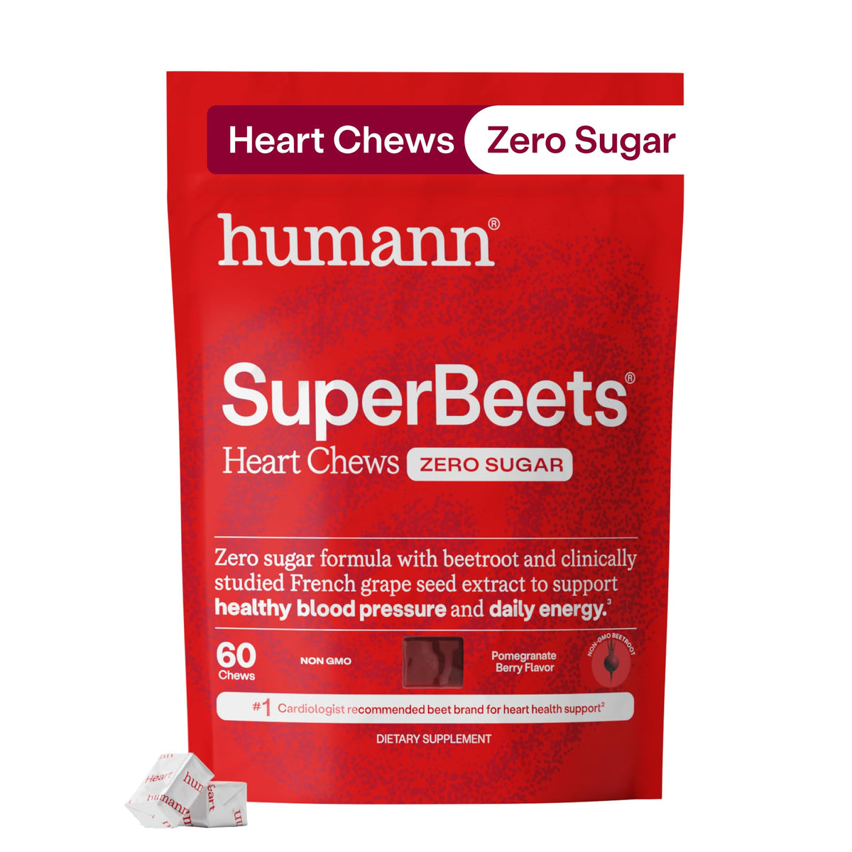 HumanN SuperBeets Heart Chews paquet 60 Ct vue avant