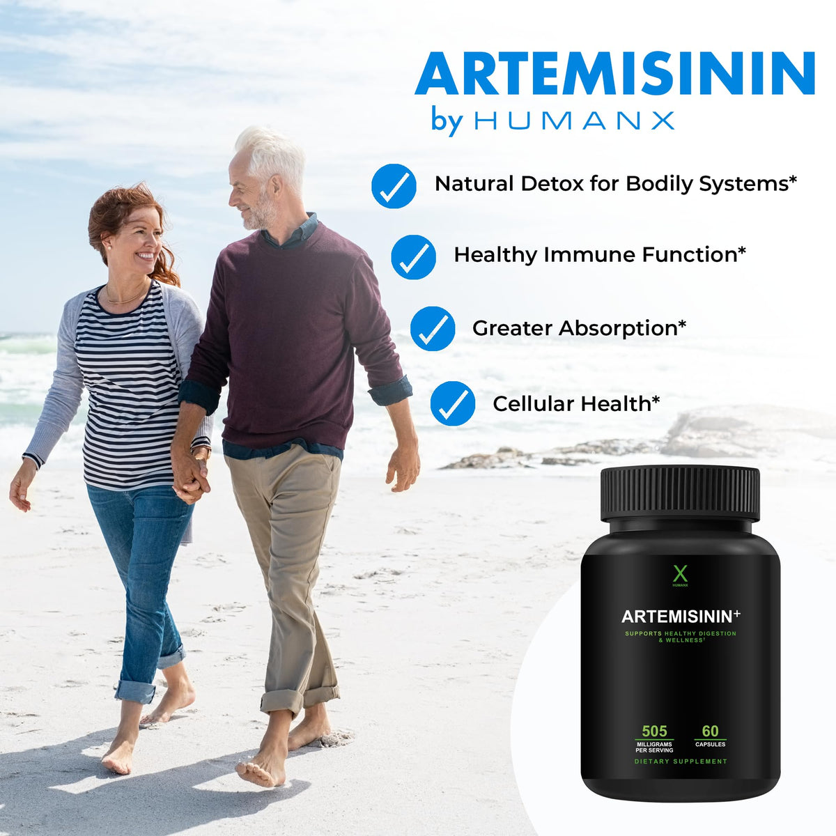 HUMANX Artemisinin 505 mg gélules avec étiquette