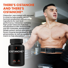 HUMANX Cistanche+ 550MG capsules ouvertes avec une capsule à côté