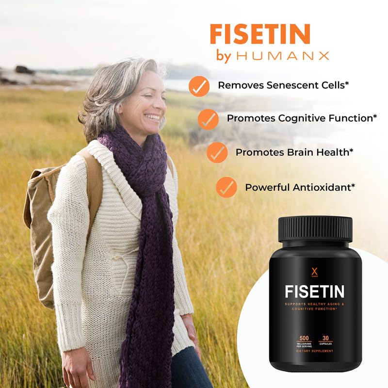 HUMANX Fisetin 500mg capsules close-up