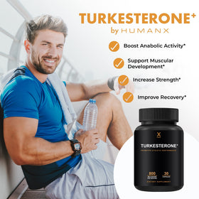 HUMANX Turkesterone+ 800mg étiquette avec ingrédients