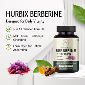 HURBIX NUTRITION Berbérine 1300 mg ingredients list