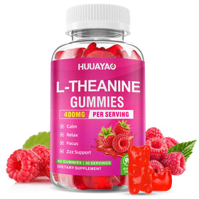 HUUAYAO Gummies L-Théanine 400mg boîte avant vue