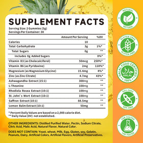 HUUAYAO Gummies Safran 10-en-1 avec vitamines et minéraux