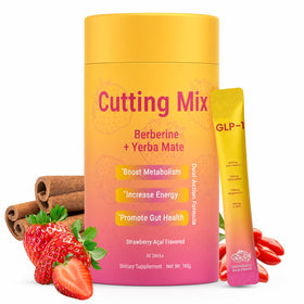 HUUAYAO Poudre à Boire Mixte 30 Sachets Saveur Fraise Açaï vue de face