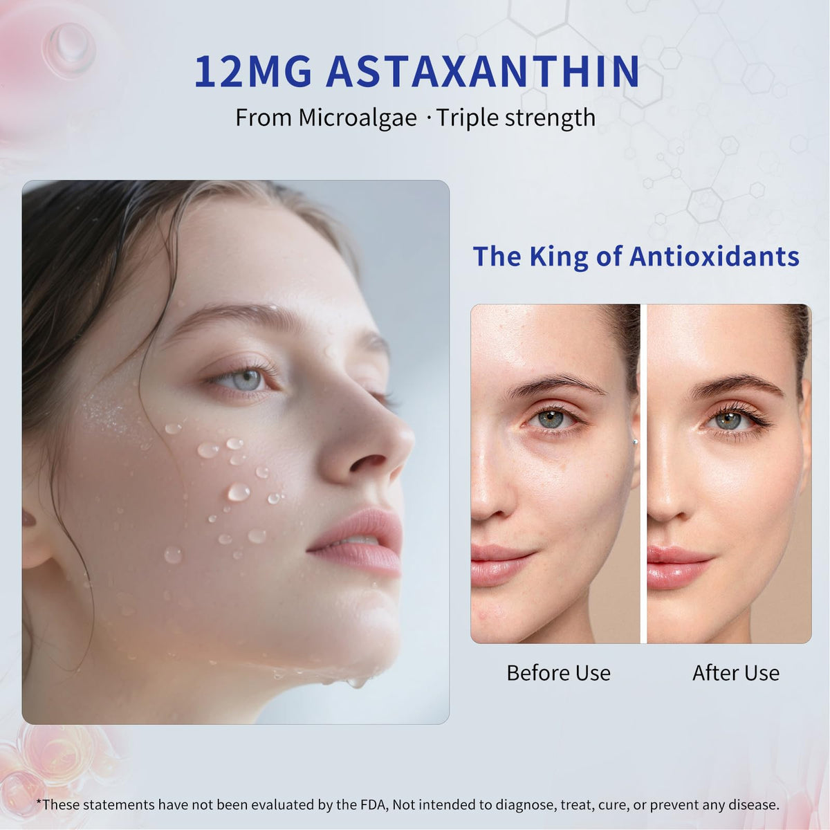 HUXINSK Astaxanthin 12mg gélules molles, flacon sur une table