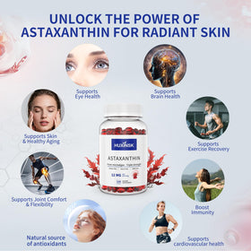 HUXINSK Astaxanthin 12mg gélules molles, gélules sur une cuillère