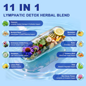 HUXINSK capsules Drainage Lymphatique avec étiquette clairement affichée