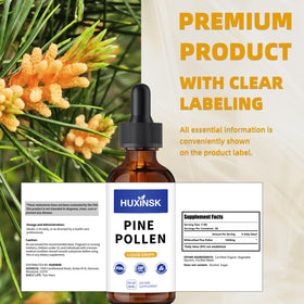HUXINSK Extrait Liquide de Pollen de Pin 60ml, utilisation en cuisine