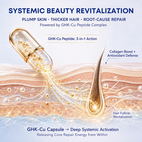 HUXINSK GHK-Cu Peptides de Cuivre 120 Capsules ouvertes