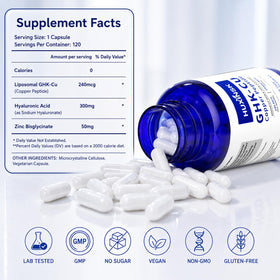 HUXINSK GHK-Cu Peptides de Cuivre avec d'autres compléments alimentaires