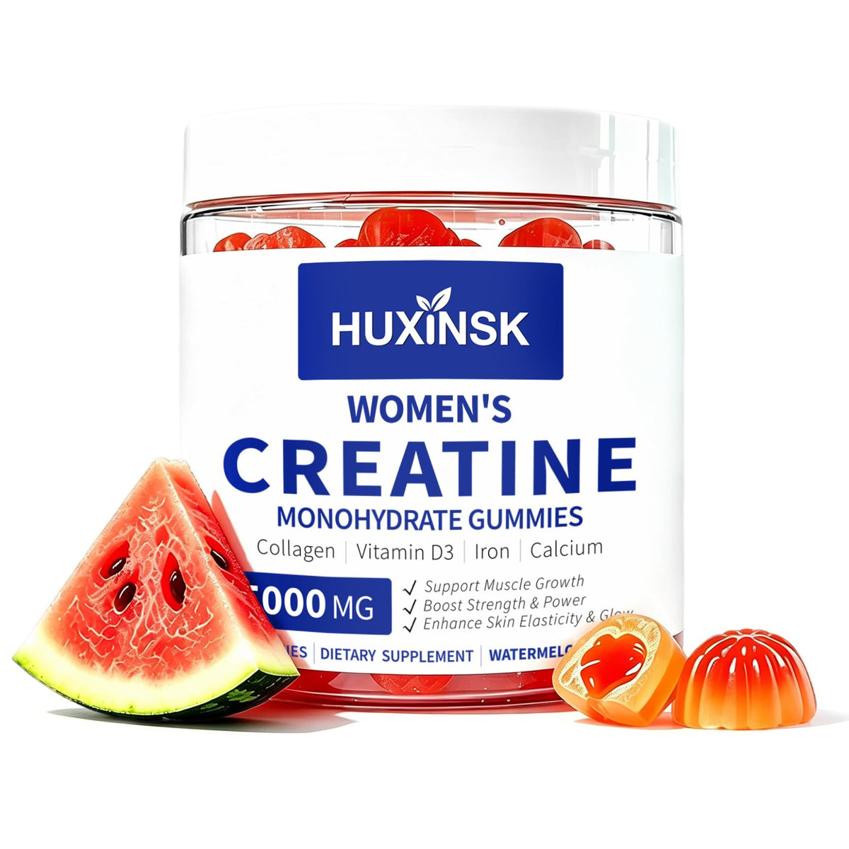 HUXINSK Gummies de Créatine pour Femmes 100 gélules vue de face