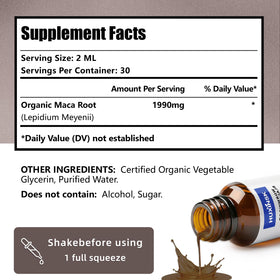 HUXINSK Maca Liquide 60ml bouteille vue de côté
