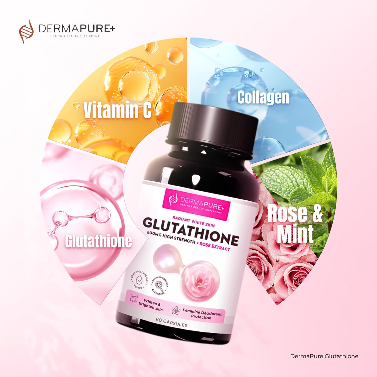 HVSun DermaPure+ 600 mg flacon vu de côté