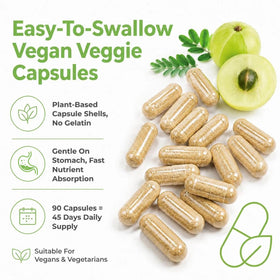 HWMS Amla Bio 1500mg flacon avec capsules à l'intérieur