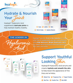 Hyalogic Acide Hyaluronique capsules ouvertes montrant la taille