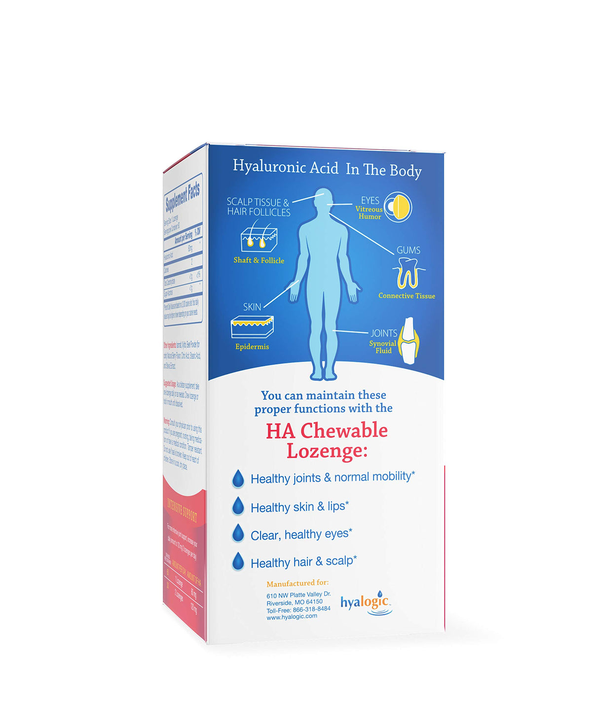 Hyalogic Acide Hyaluronique pastille goût fruits rouges