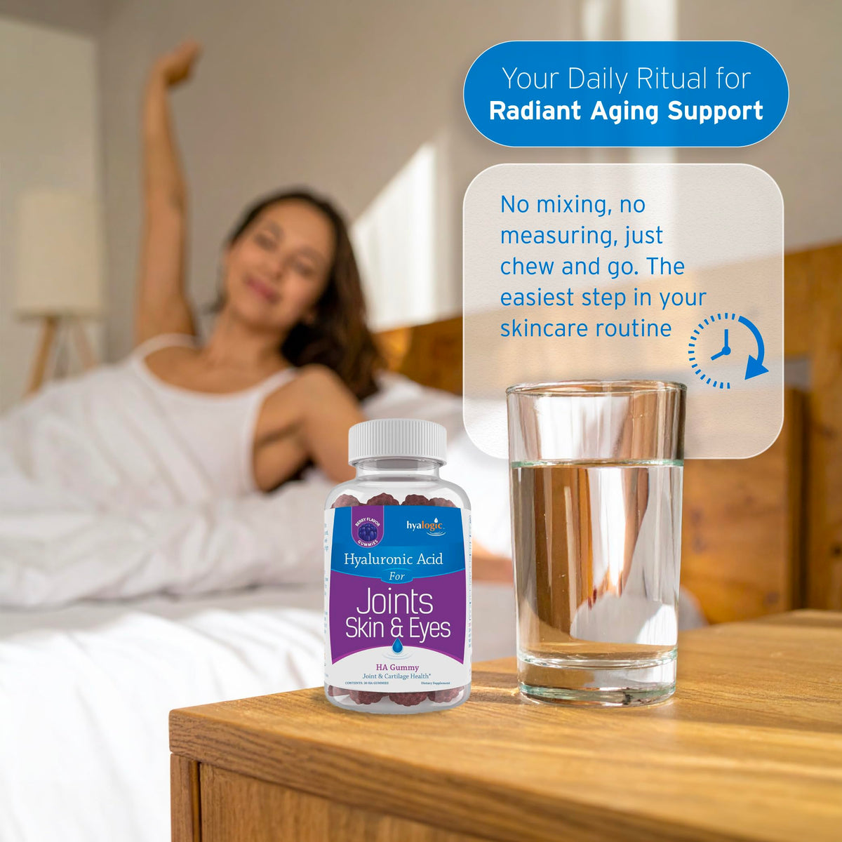 Hyalogic Gommes Acide Hyaluronique 30 unités ingrédients