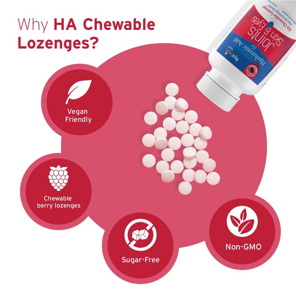Hyalogic pastilles hyaluronique sur un fond neutre