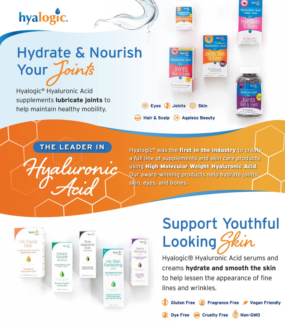 Hyalogic Poudre de Collagène Peptides 240g sur une table de cuisine
