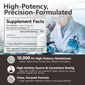 HyberVive Nattokinase 10 000 FU 500 mg avec des ingrédients naturels