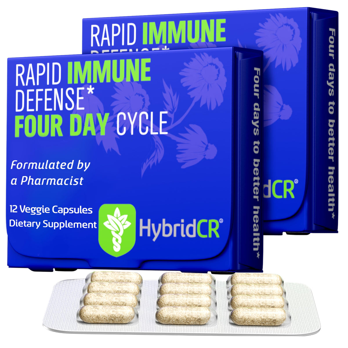 Hybrid Complément Alimentaire Support daily wellness 24 Gélules - vue de face