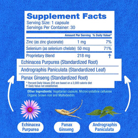 Hybrid Remedies Complément Alimentaire Echinacée 30 Capsules ouvertes
