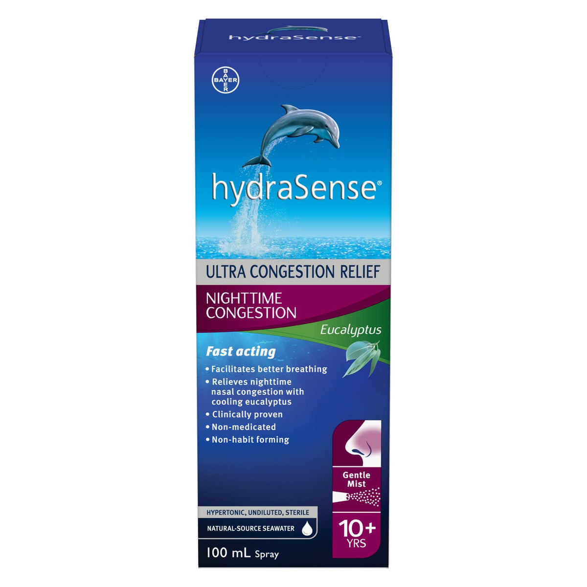 HydraSense Eucalyptus 100ml spray nasal vue de face