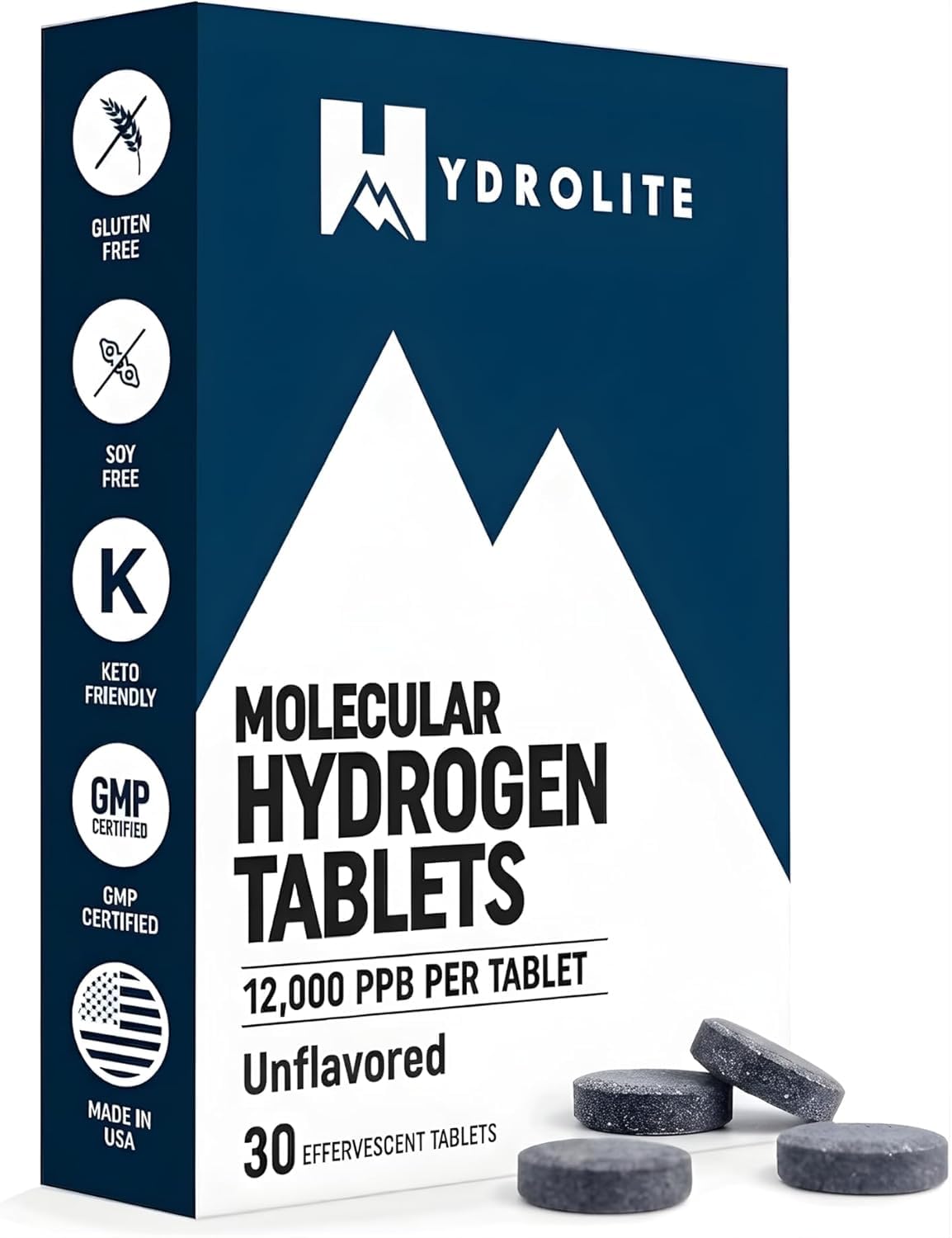 Hydrolite tablettes hydrogène moléculaire boîte avant