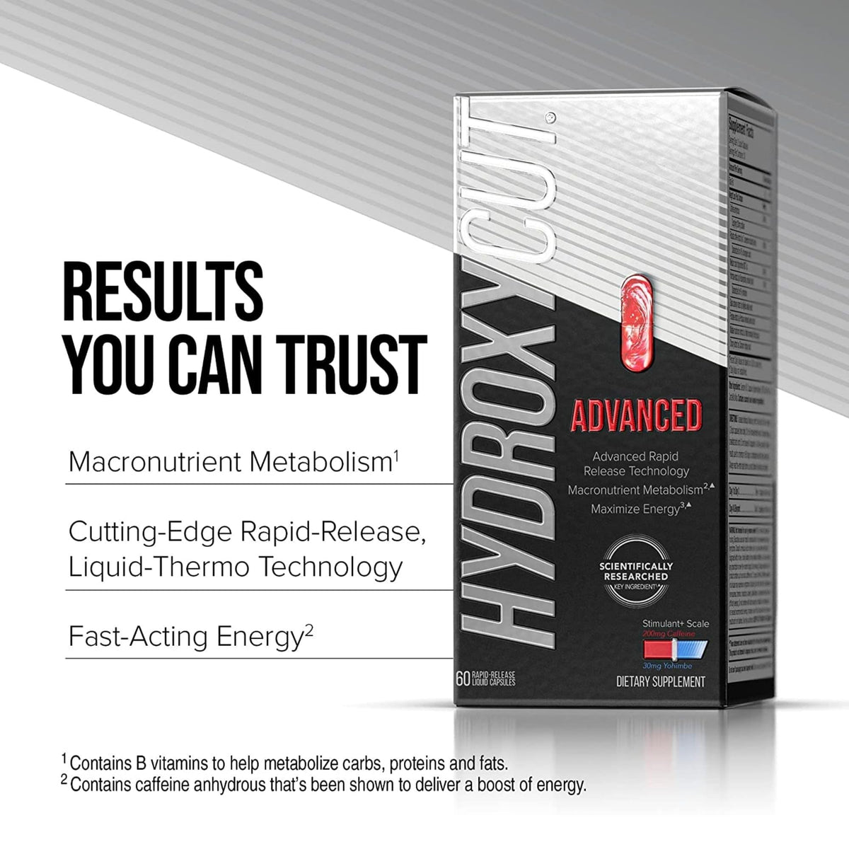 Hydroxycut Advanced 60 capsules, emballage ouvert