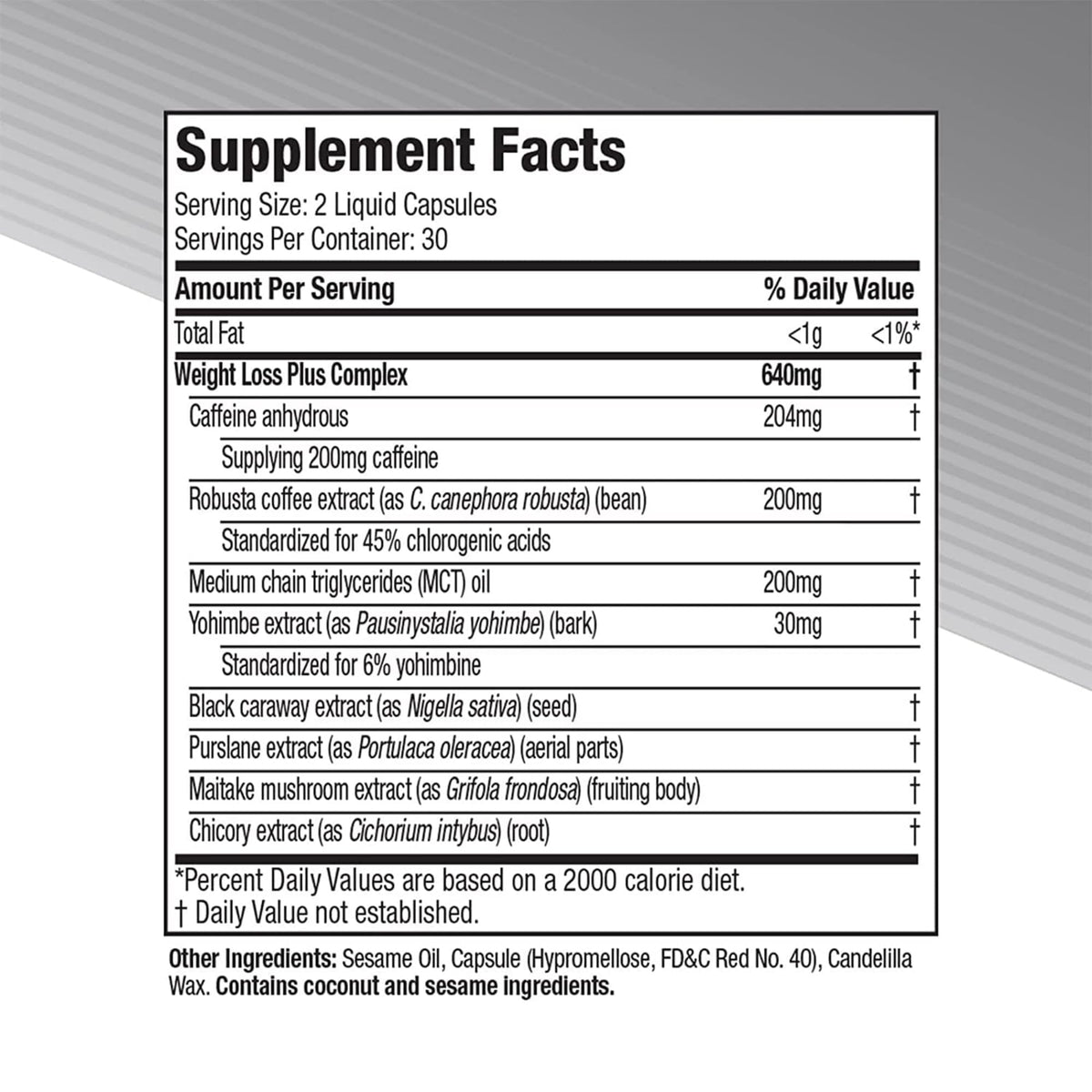 Hydroxycut Advanced, capsules à côté d'une bouteille d'eau