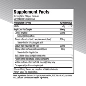 Hydroxycut Advanced, capsules à côté d'une bouteille d'eau
