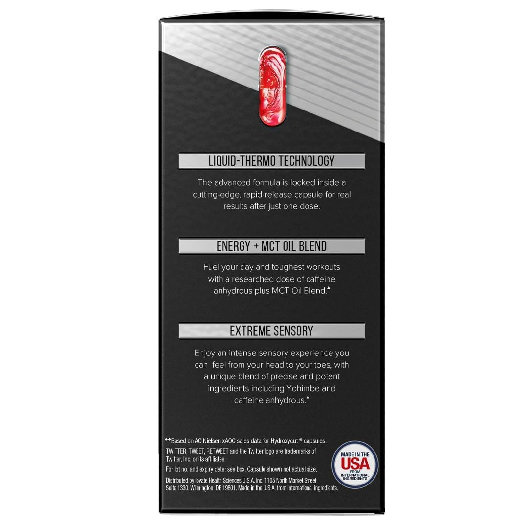 Hydroxycut Advanced, capsules avec un verre d'eau