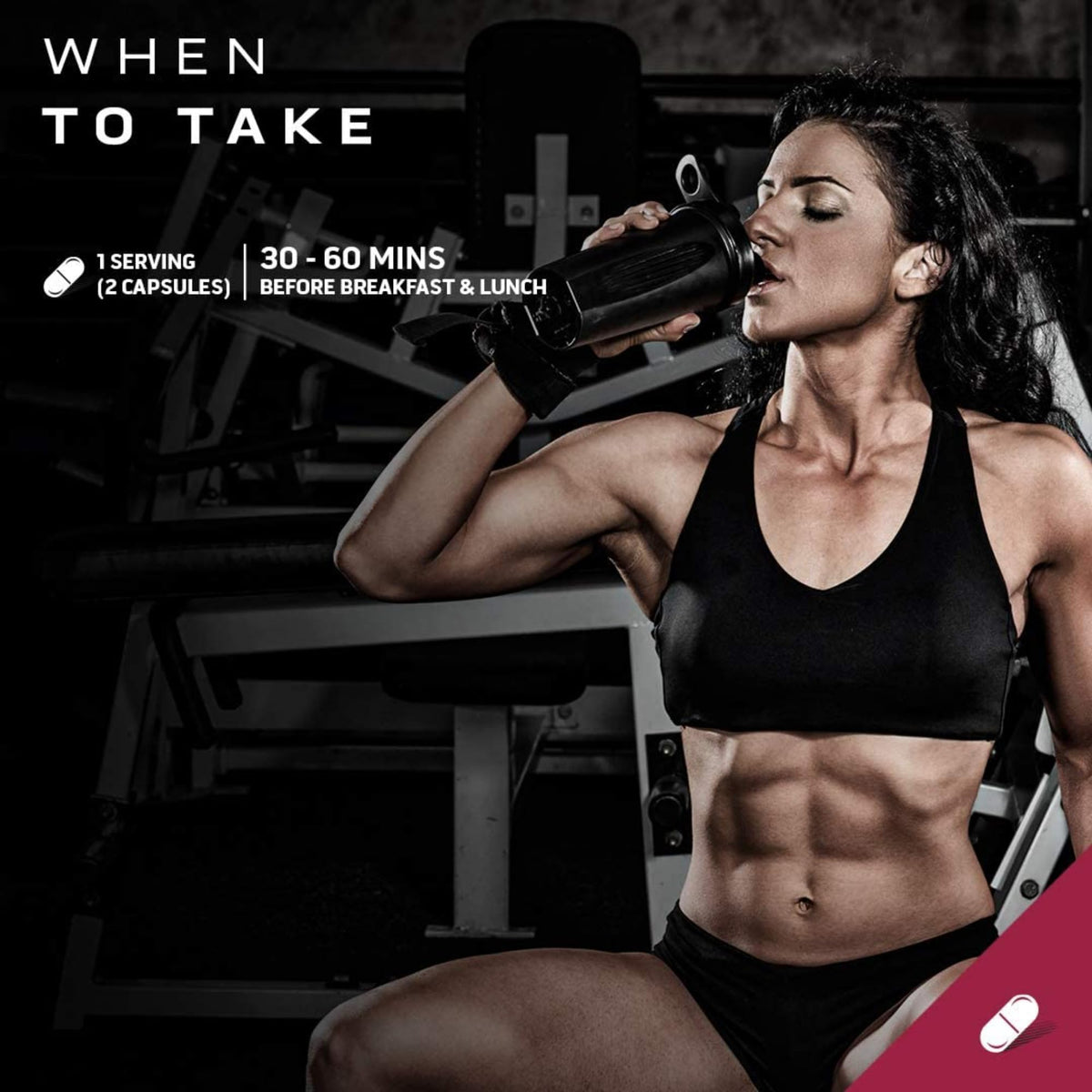 Hydroxycut Hardcore Elite capsules sur une table