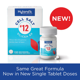 Hyland's Cell Salt #12 Silicea 6X emballage et dosage
