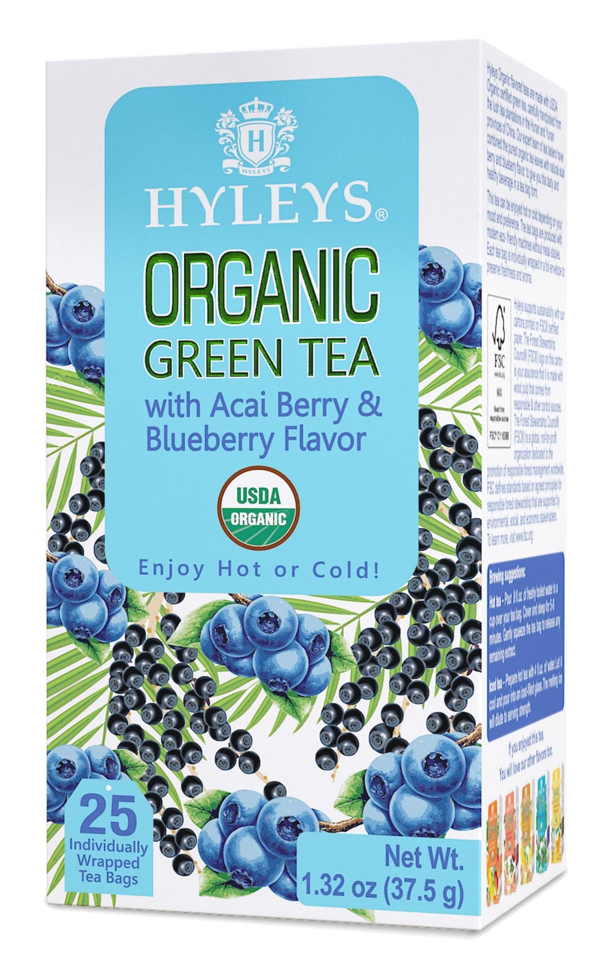 HYLEYS Thé Vert Bio infusion dans une tasse