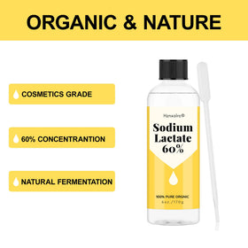 Hznxolrc Sodium Lactate 60% 209g bouteille vue de dos