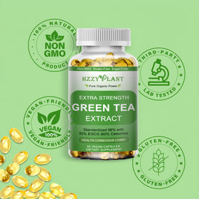 HZZYPLANT Extrait de Thé Vert gélules à côté d'autres compléments
