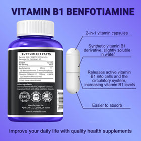 I LOVE HEALTH B1 500mg capsules en gros plan